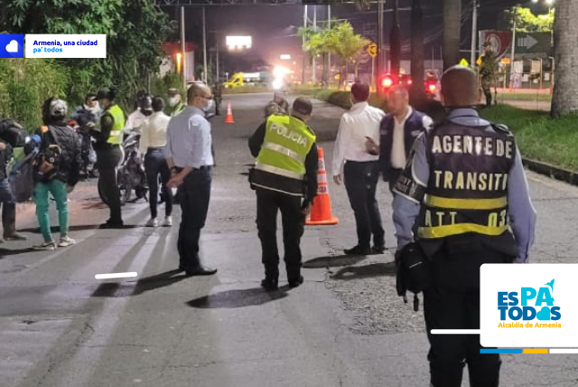 205 órdenes de comparendo y 74 motocicletas inmovilizadas en operativos durante el fin de semana en Armenia