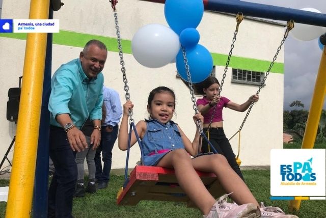 Con recuperación de 10 parques de Armenia, Alcalde busca que niños y familias disfruten de estos puntos de encuentro