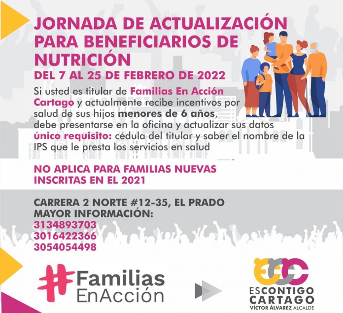 JORNADA DE ACTUALIZACIÓN PARA BENEFICIARIOS DE NUTRICIÓN
