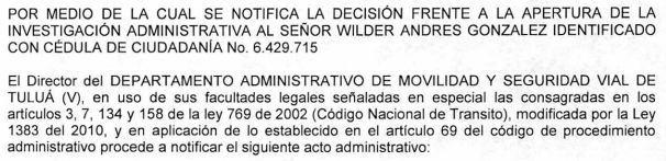 NOTIFICACIÓN POR AVISO – RESOLUCIÓN No 340-59-0420
