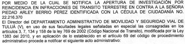 NOTIFICACIÓN POR AVISO – RESOLUCIÓN No 340-59-6309