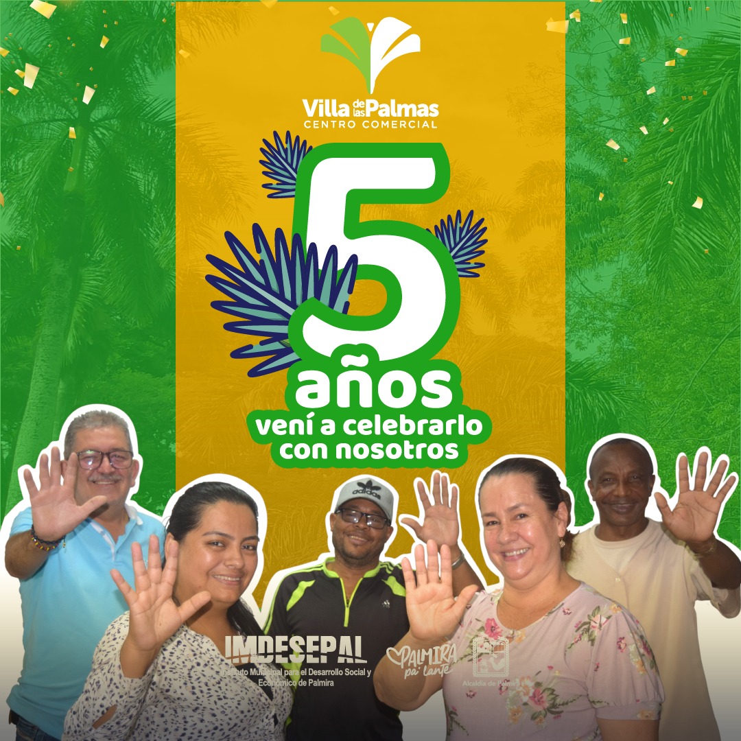 Quinto aniversario del centro comercial Villa de las Palmas se celebrará con capacitaciones para los comerciantes y premios para los clientes