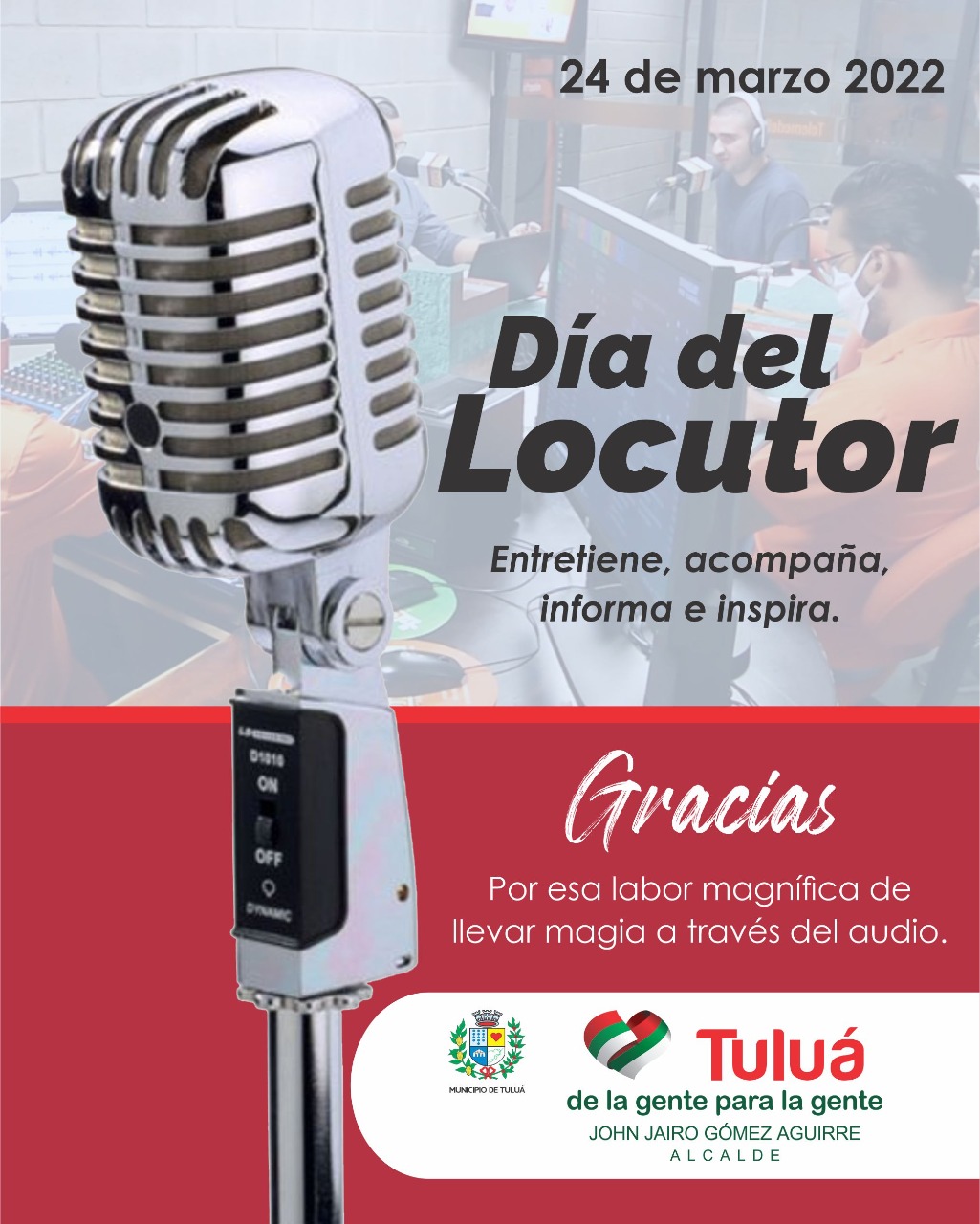24 de marzo, Día del locutor colombiano - Alcaldía de Tuluá