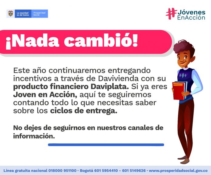JÓVENES EN ACCION CONTINÚA CON DAVIPLATA