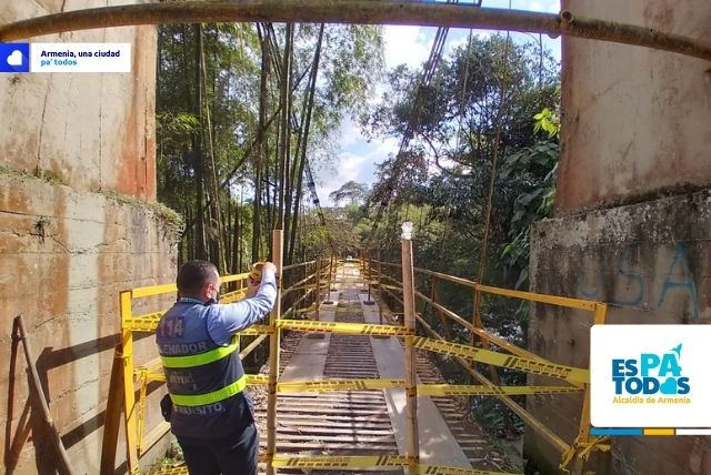 Puente Don Nicolás no es apto para transitar. Cerramientos instalados por la Alcaldía son preventivos