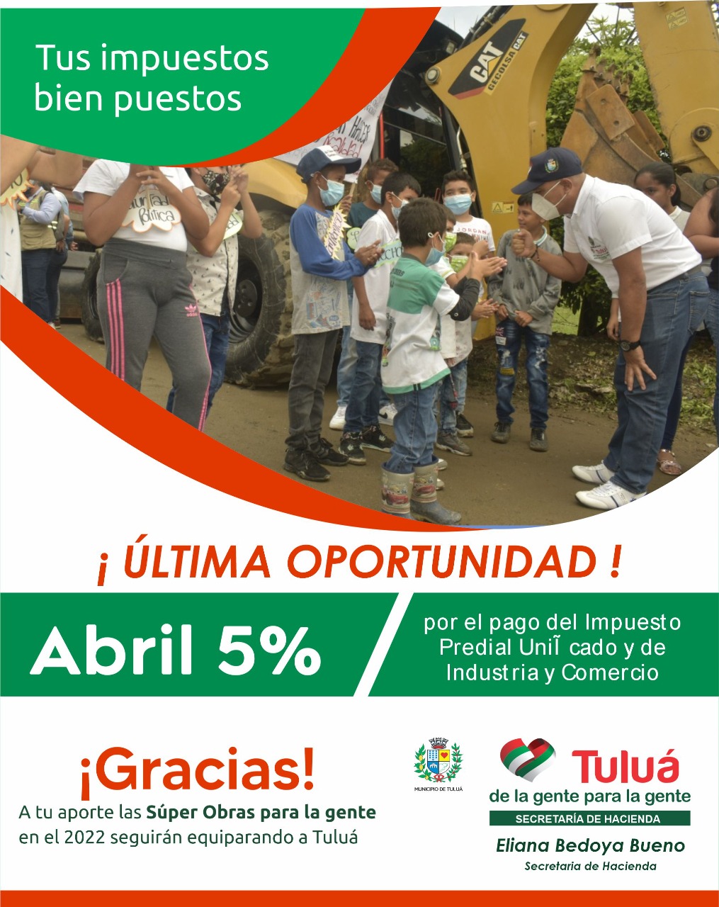 Descuentos en abril por pago oportuno del Impuesto Predial Unificado y de Industria Y Comercio ￼ - Alcaldía de Tuluá