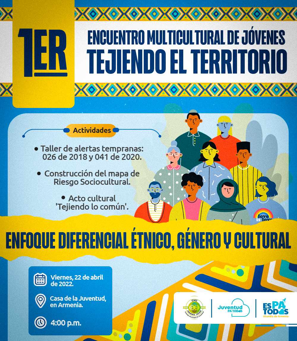 Jóvenes participarán hoy del primer Encuentro Multicultural: Tejiendo el Territorio