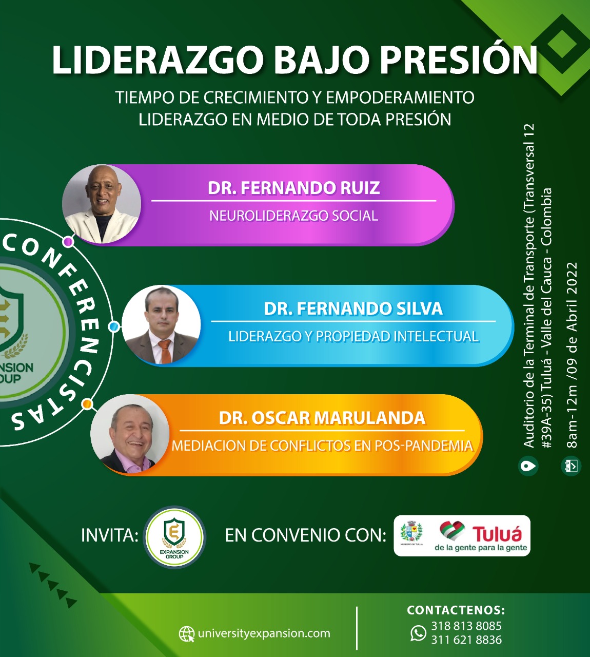 Seminario "Liderazgo Bajo Presión" - Alcaldía de Tuluá