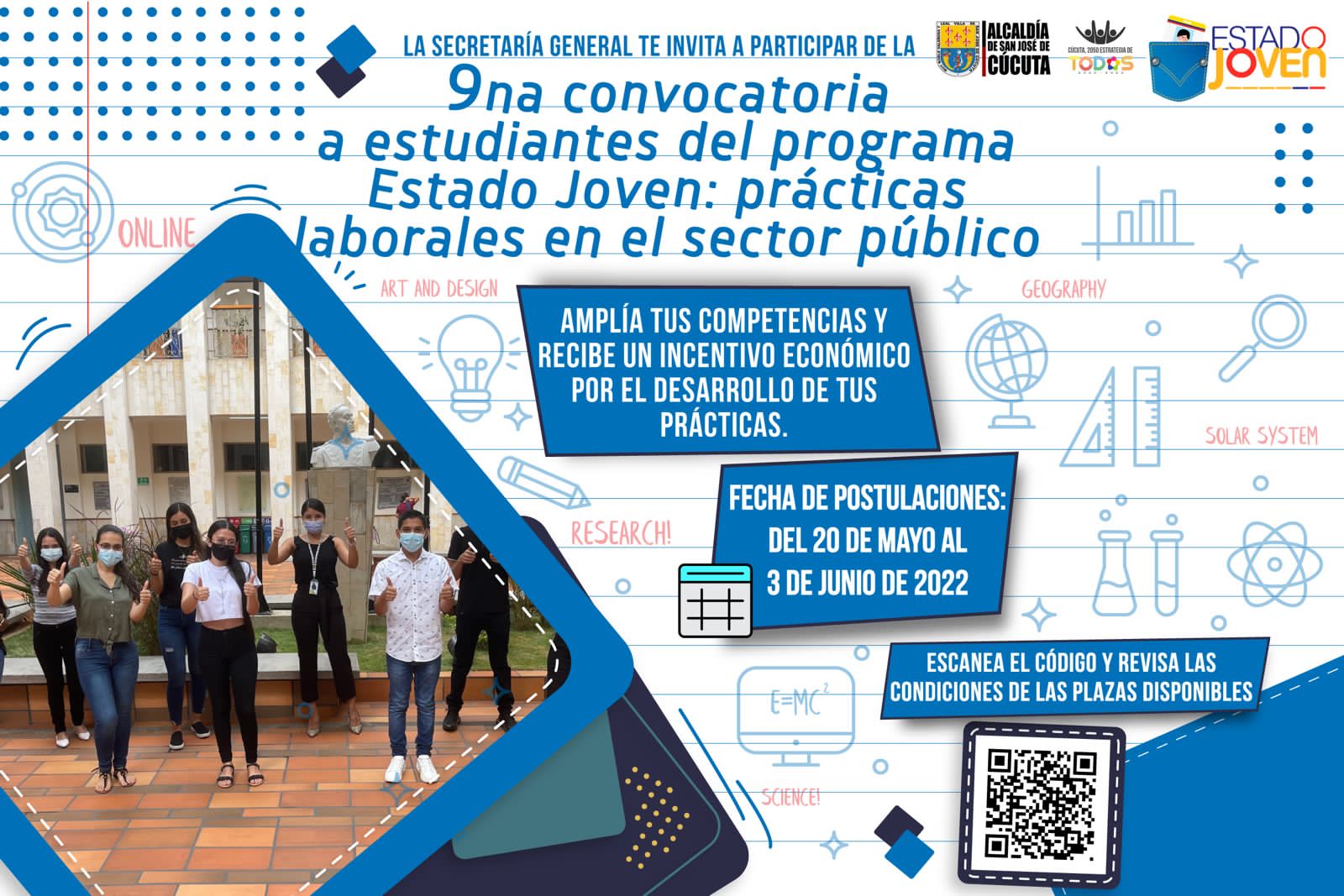 ALCALDÍA INVITA A ESTUDIANTES A PARTICIPAR EN LA NOVENA CONVOCATORIA DEL PROGRAMA ESTADO JOVEN »