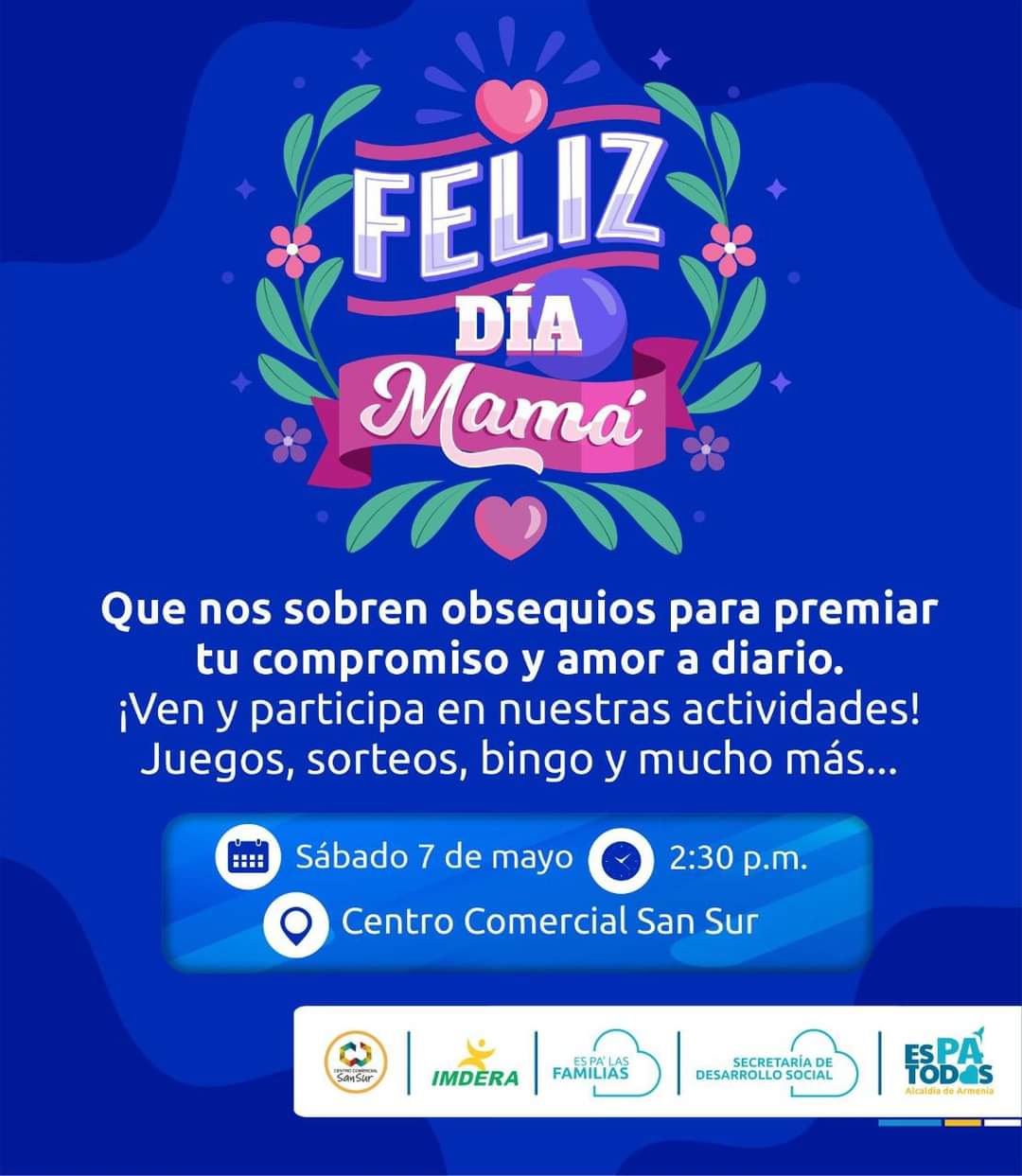 Con jornada para mamás, Alcaldía celebrará su día en el centro comercial San Sur