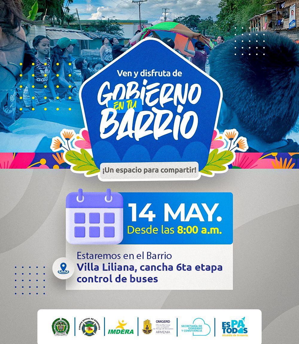 Este sábado, Gobierno en tu barrio llega al barrio Villa Liliana