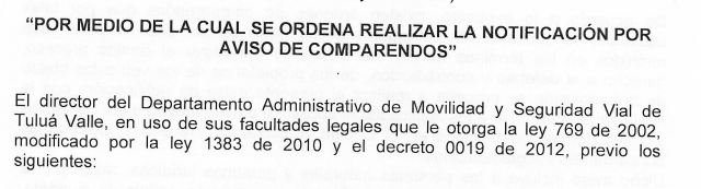 NOTIFICACIÓN POR AVISO – RESOLUCIÓN No. 340-59-2528