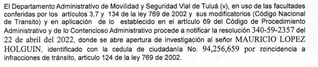 NOTIFICACIÓN POR AVISO – RESOLUCIÓN No. 340-59-2945