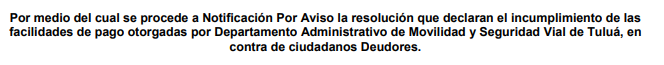 NOTIFICACIÓN POR AVISO – RESOLUCIÓN No. 340-59-