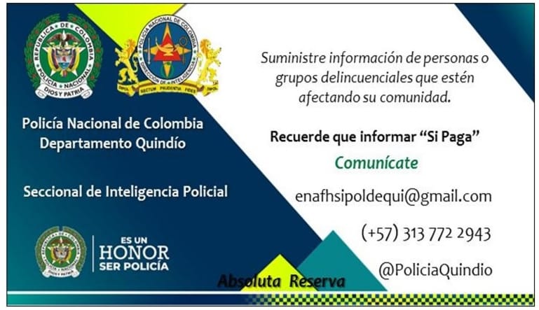 Policía Nacional invita a denunciar actos delincuenciales en las diferentes comunas de la ciudad