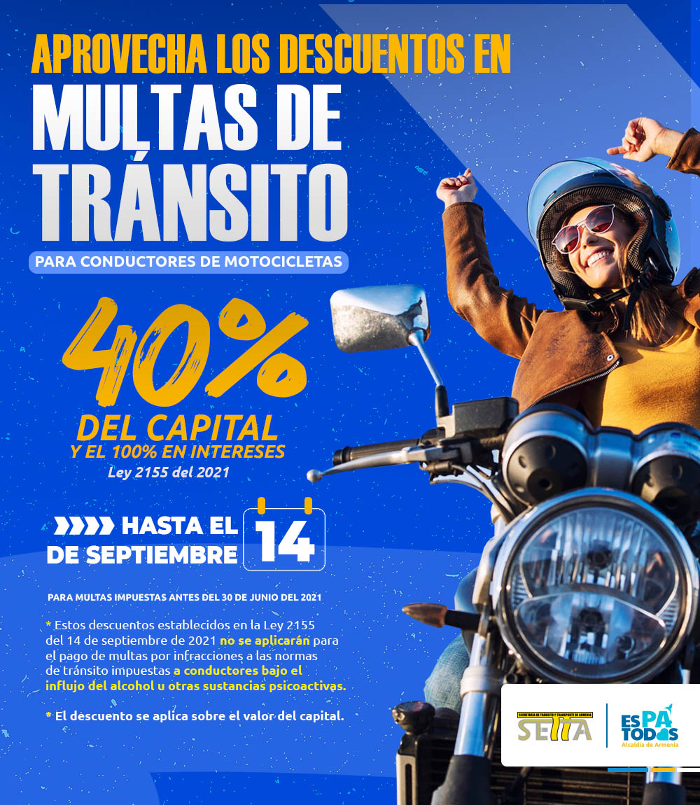 ¡Atención motociclistas! Último plazo de amnistía por descuento en pago de multas