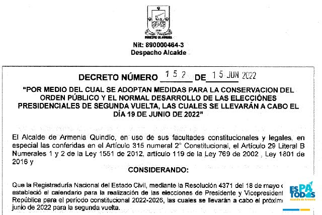Alcaldía garantiza orden en elecciones presidenciales; habrá ley seca y prohibición de transporte de productos inflamables
