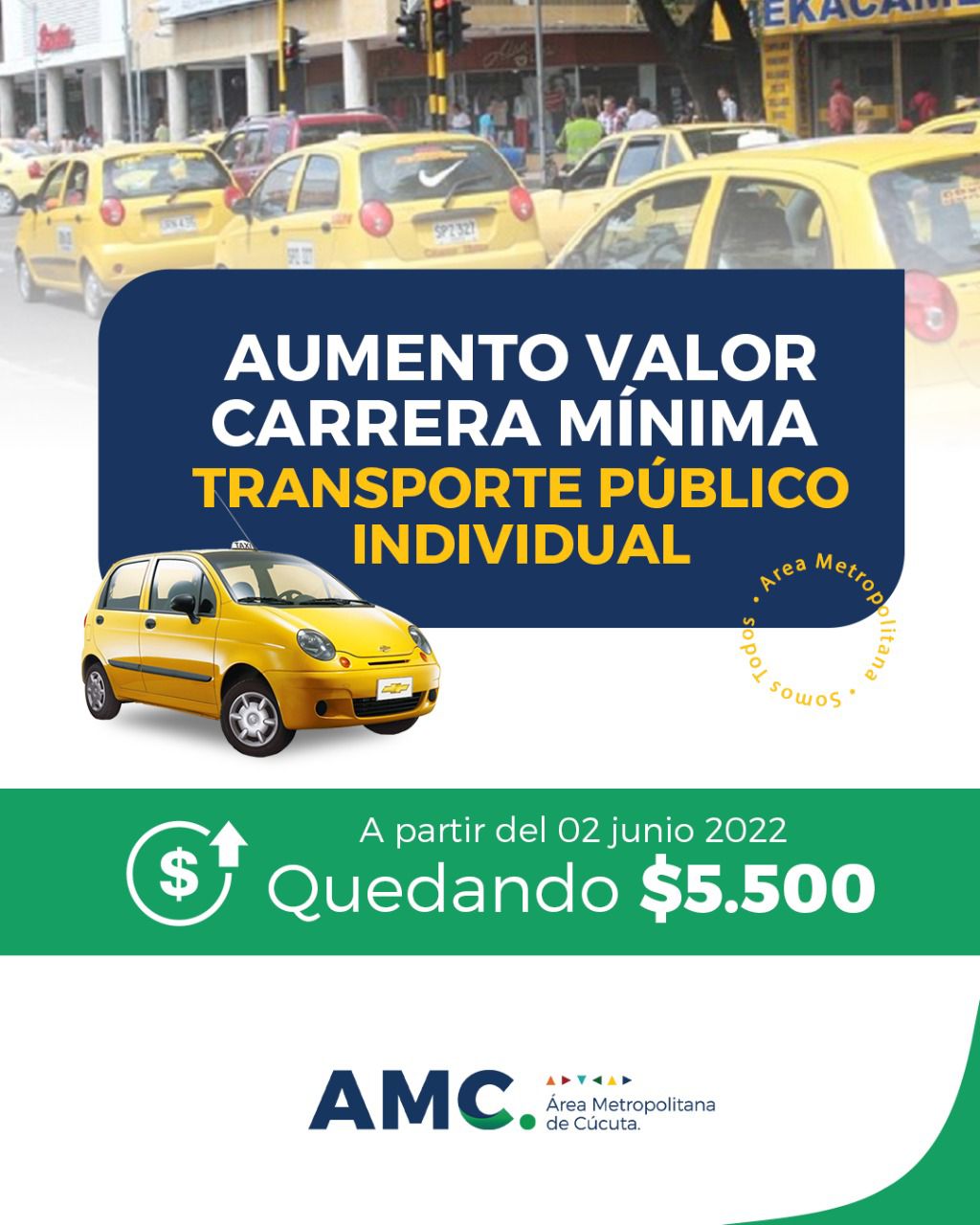 JUNTA METROPOLITANA APROBÓ NUEVA TARIFA DE SERVICIO PÚBLICO INDIVIDUAL »
