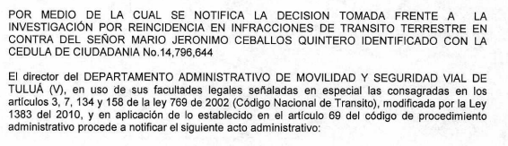 NOTIFICACIÓN POR AVISO – RESOLUCIÓN No. 340-59-1243