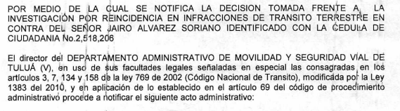 NOTIFICACIÓN POR AVISO – RESOLUCIÓN No. 340-59-1245