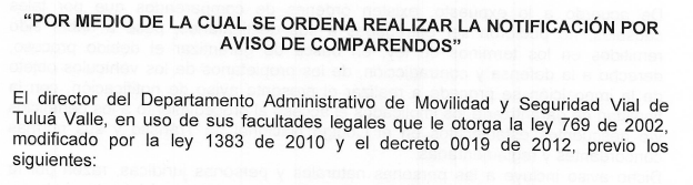 NOTIFICACIÓN POR AVISO – RESOLUCIÓN No. 340-59-3278