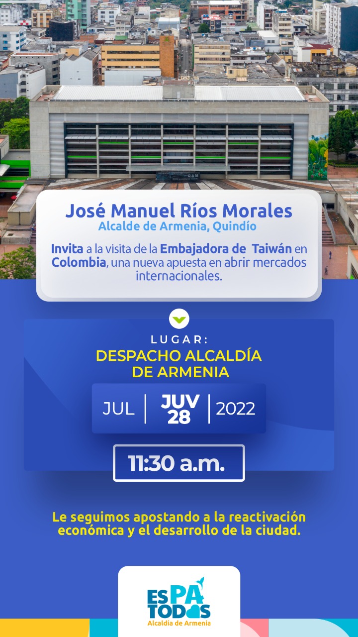 Alcalde José M Ríos recibe hoy a la embajadora de Taiwán; cerca de 40 empresarios conocerán este mercado internacional