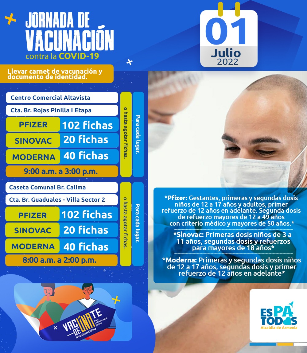 Alcaldía continúa salvaguardando vidas y mantiene el plan de vacunación contra la COVID-19