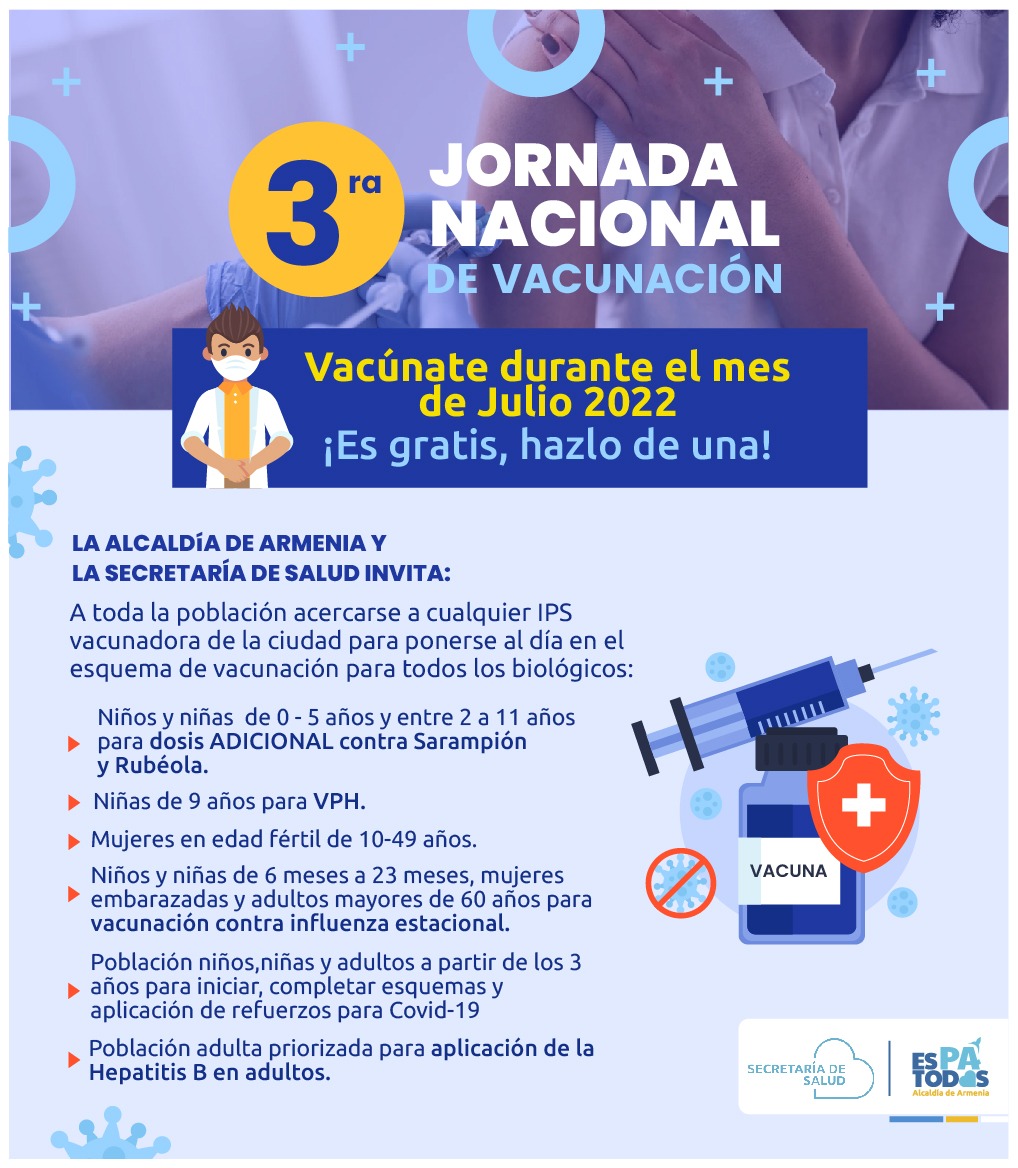 “Busca ya las vacunas”, invitación a participar de la tercera jornada de vacunación nacional