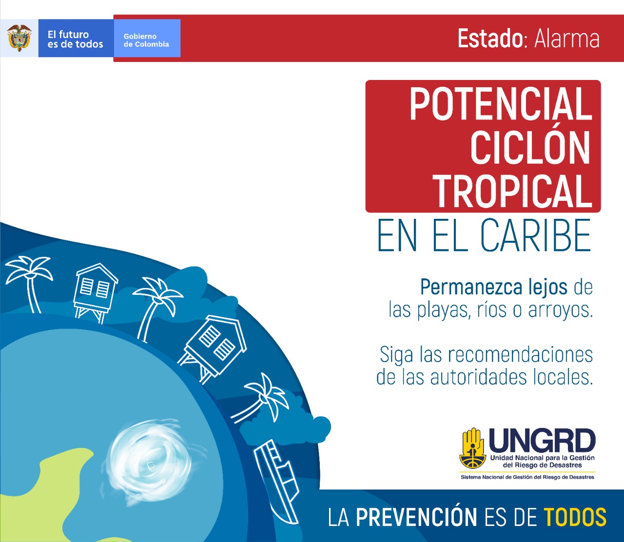 Este fin de semana se esperan fuertes lluvias y vientos en Armenia por paso de onda tropical en el Caribe