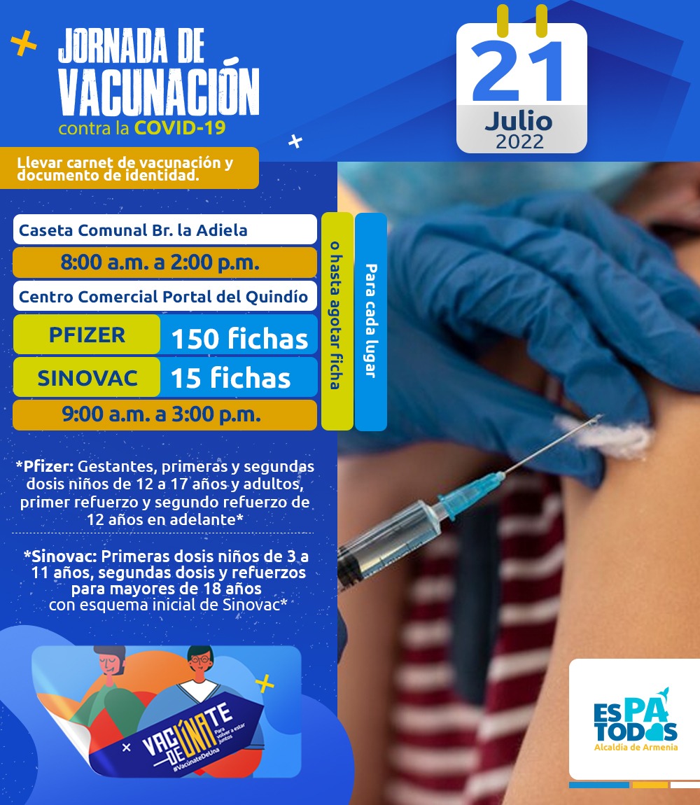 Inicie, complete o refuerce su esquema de vacunación contra la COVID-19; conozca los puntos habilitados para hoy jueves