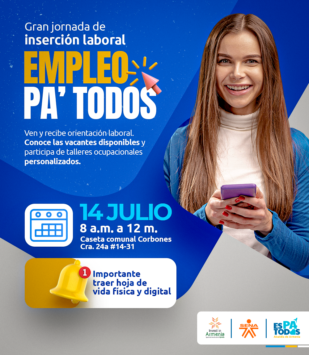 ¡Atención Corbones y sectores aledaños! Hoy 821 vacantes en jornada Empleo Pa’ Todos en caseta comunal