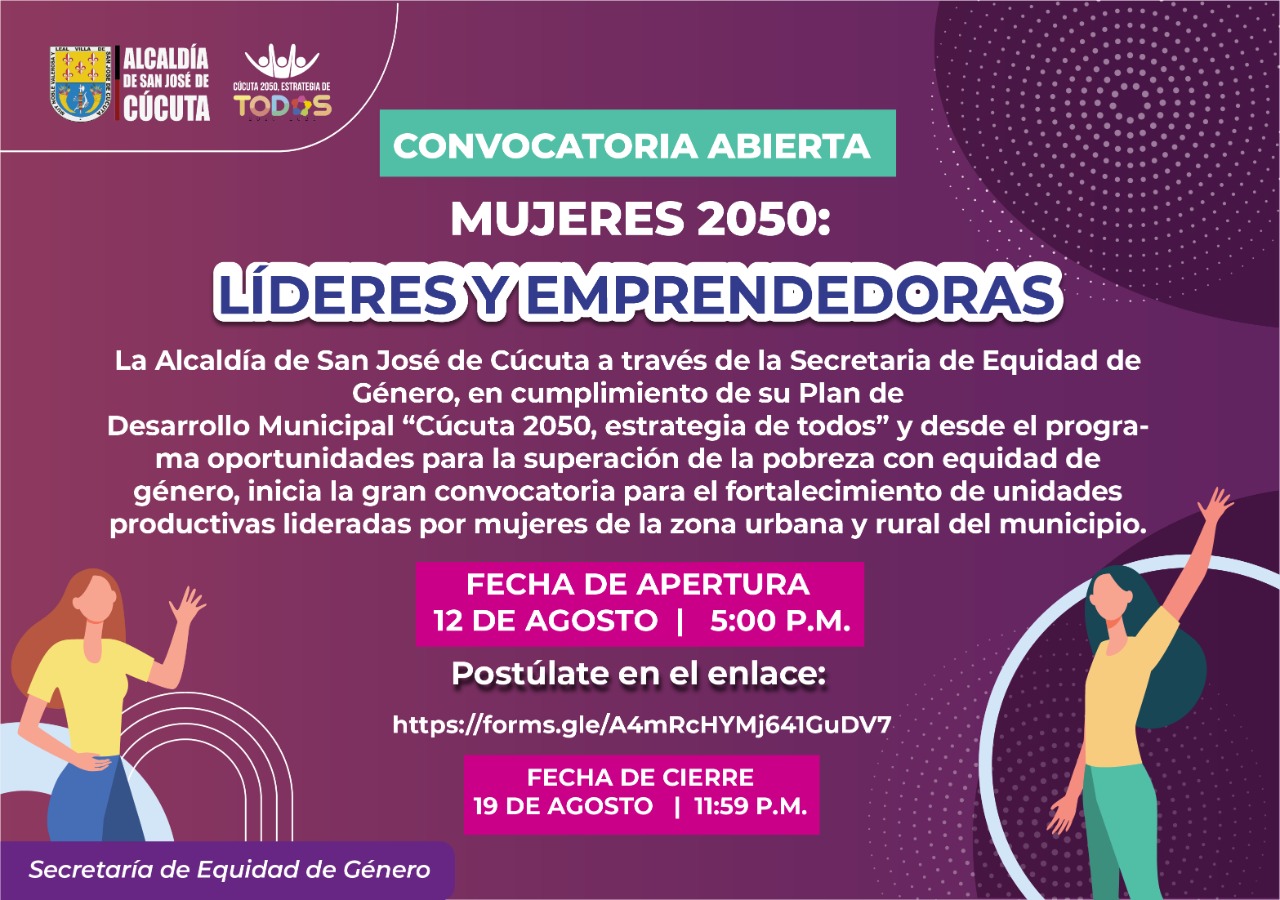 CONVOCATORIA ABIERTA "MUJERES 2050: LÍDERES Y EMPRENDEDORAS" »