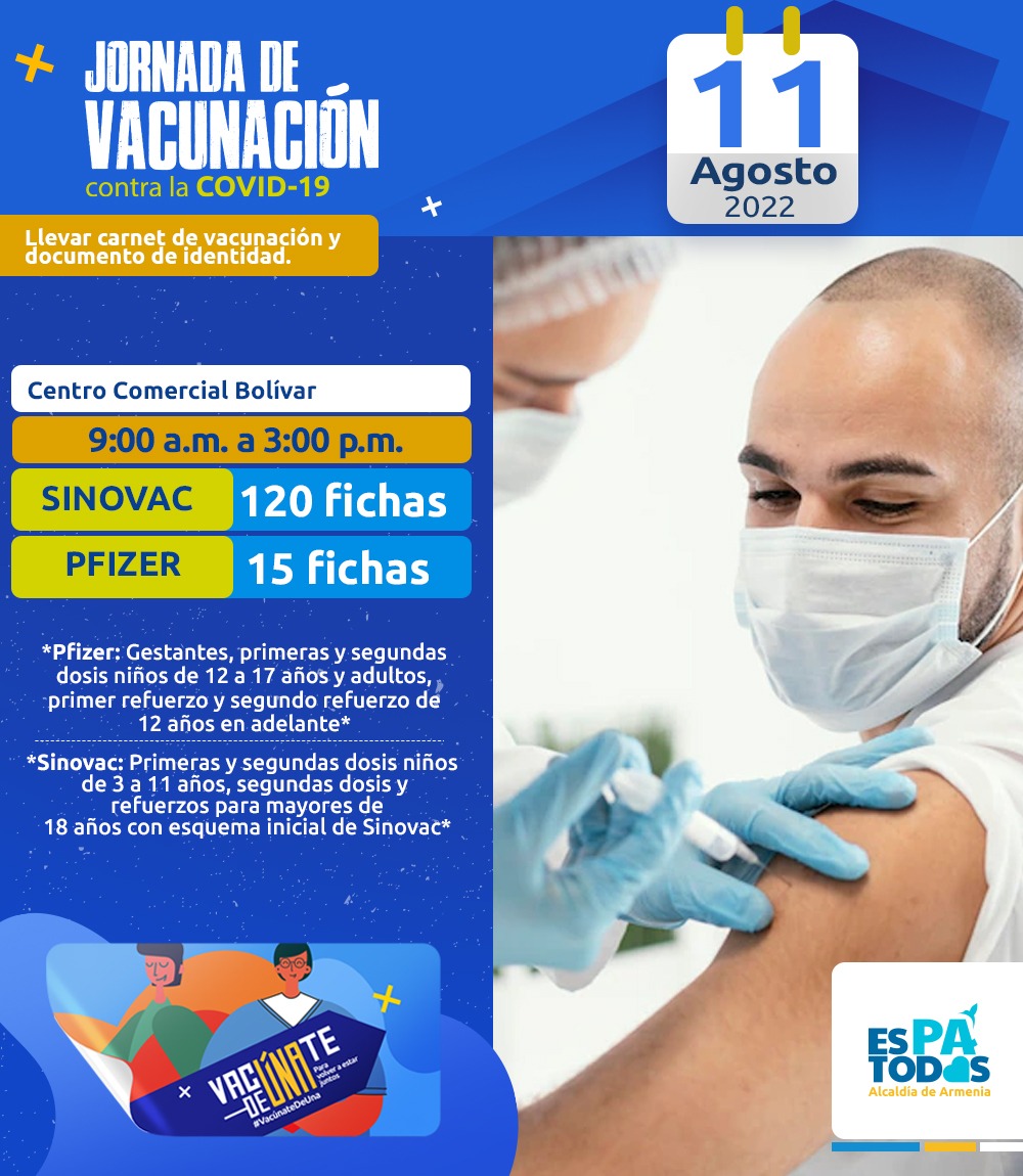 Hoy, vacunación contra la COVID-19