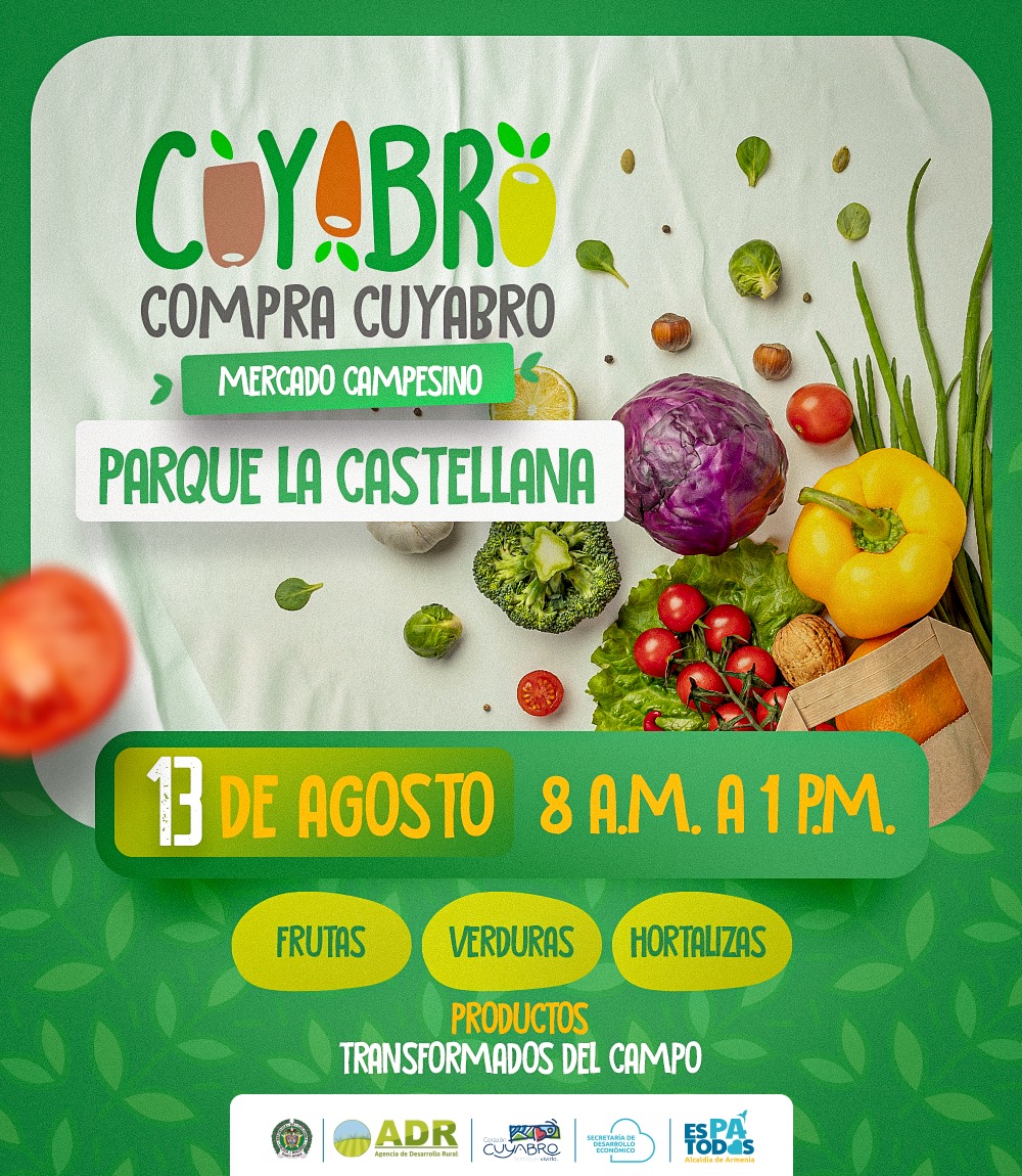 Mañana sábado, vuelve el Mercado Campesino Cuyabro al parque del barrio La Castellana con más de 25 productores