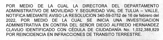 NOTIFICACIÓN POR AVISO – RESOLUCIÓN No. 340-59-4489