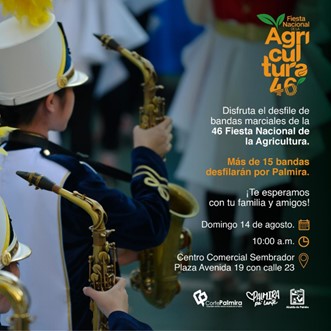 ¡Palmirano! Disfruta del Desfile de Bandas Marciales este domingo 14 de Agosto