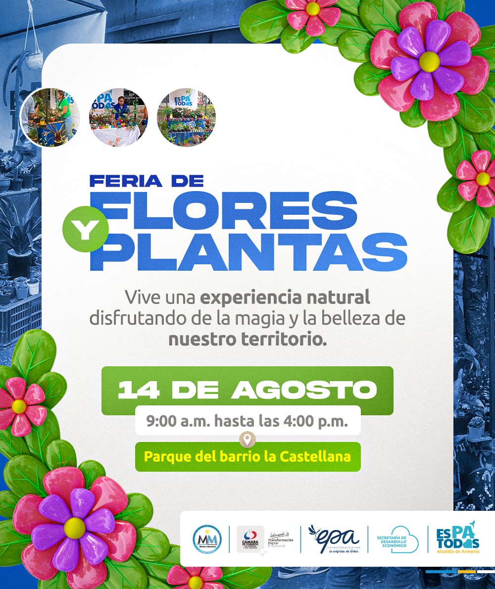¡Vive la magia natural de nuestra tierra! Feria de Flores y Plantas, este domingo en el parque del barrio La Castellana