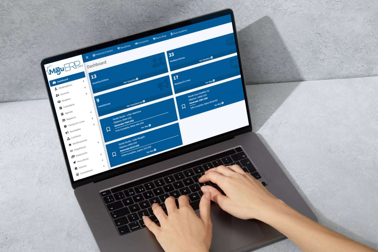 Planes adaptados a las necesidades de los studios webcam, con MaJu ERP-CRM